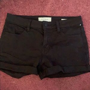 Painted jean shorts